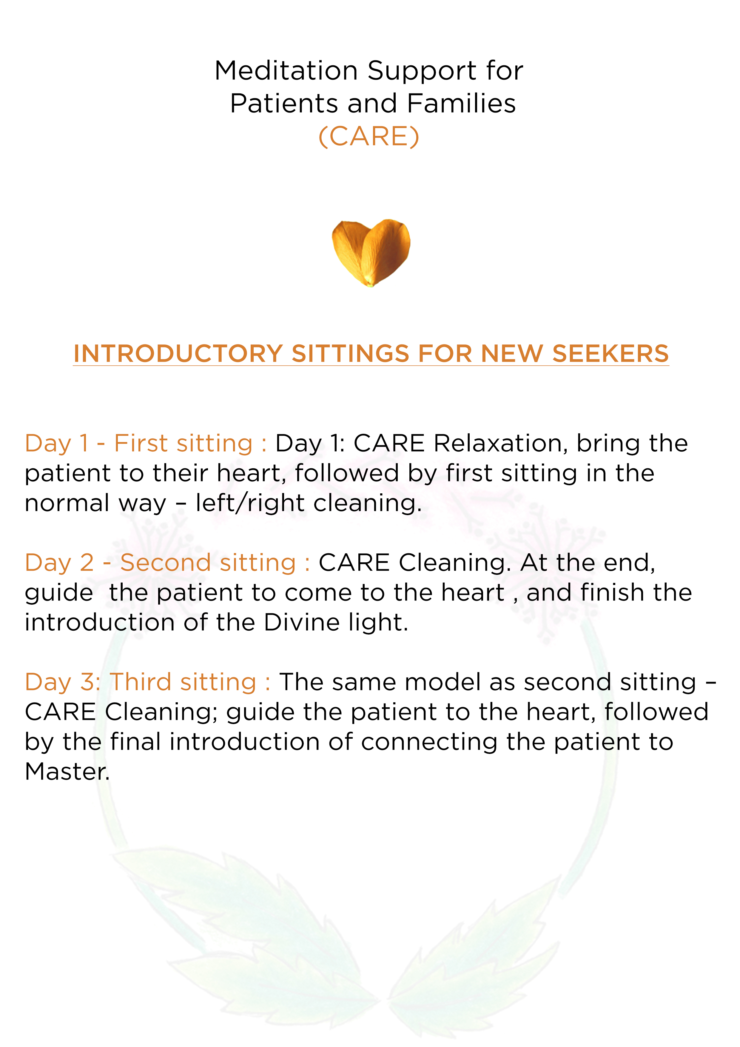 CARE – Patient's Introduction